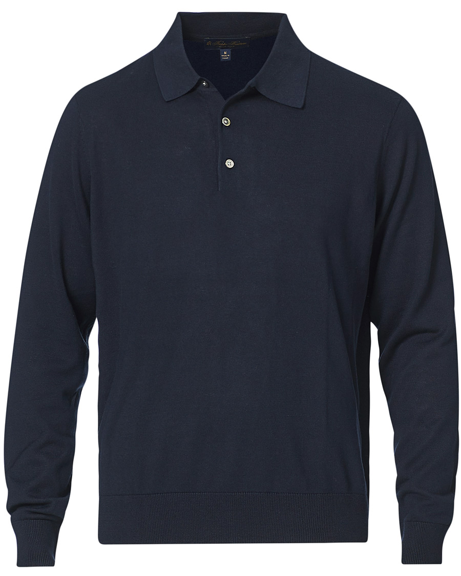 Homme | Pulls Et Tricots | Brooks Brothers | Cotton/Silk Knitted Polo Navy