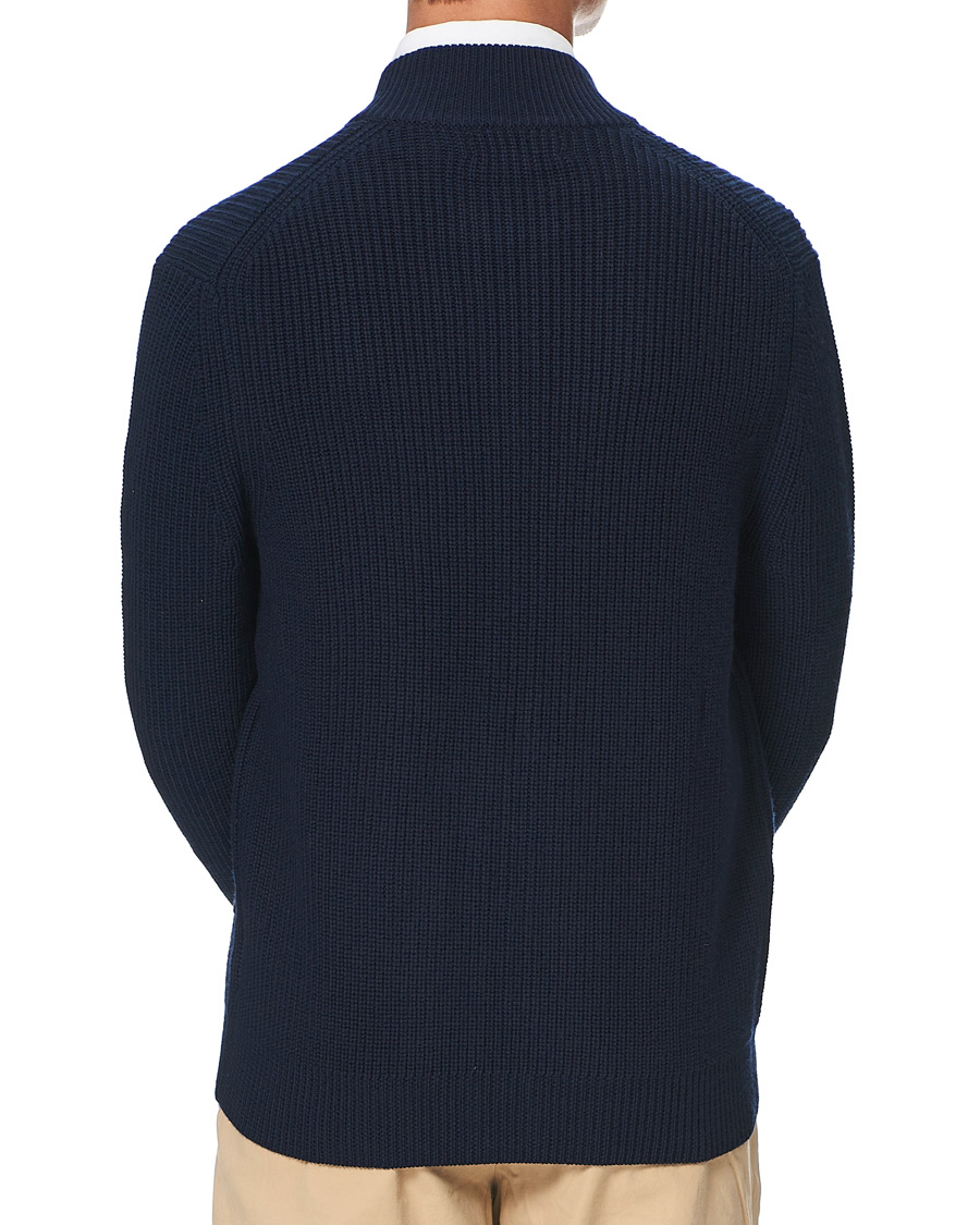 Homme | Pulls Et Tricots | Brooks Brothers | Shaker Stitch Full Zip Navy