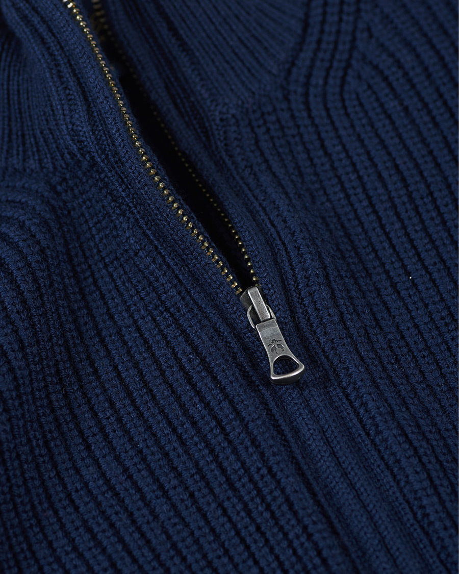 Homme | Pulls Et Tricots | Brooks Brothers | Shaker Stitch Full Zip Navy