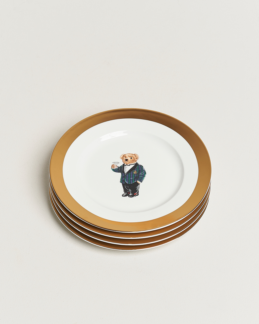 Homme | Ralph Lauren Home Thompson Polo Bear Dessert Plate Set | Ralph Lauren Home | Thompson Polo Bear Dessert Plate Set
