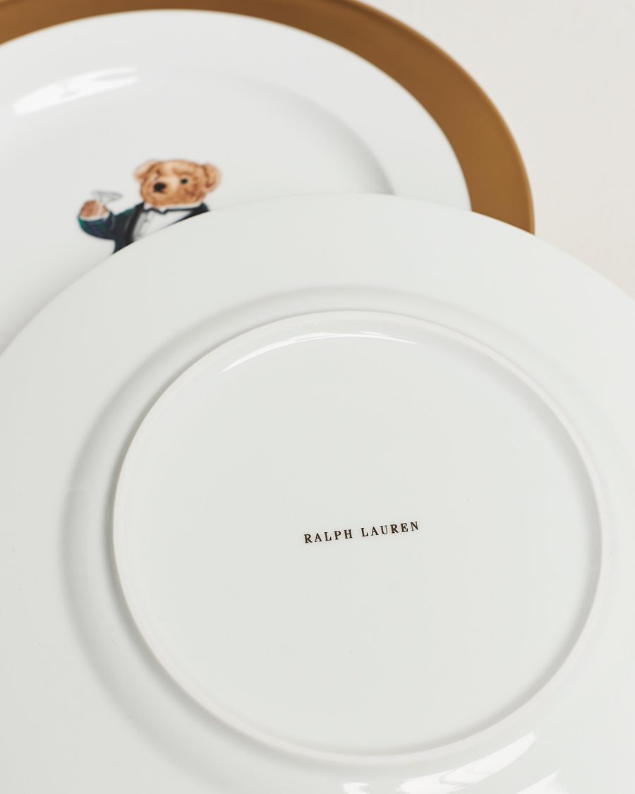 Homme | Ralph Lauren Home Thompson Polo Bear Dessert Plate Set | Ralph Lauren Home | Thompson Polo Bear Dessert Plate Set