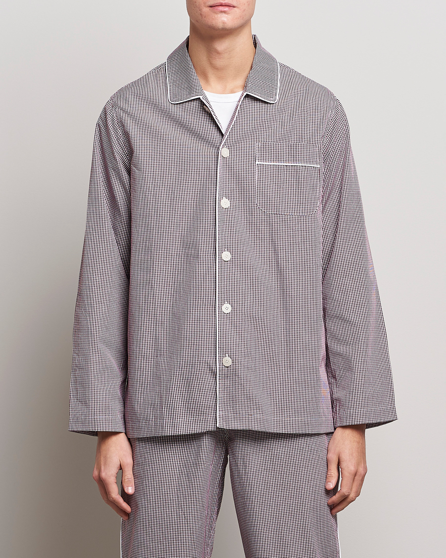 Homme | Peignoirs Et Pyjamas | Nufferton | Alf Checked Pyjama Set Brown/White