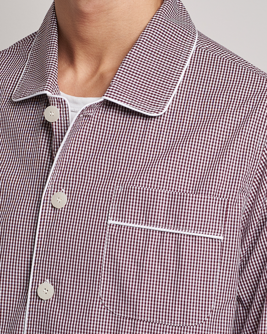 Homme | Peignoirs Et Pyjamas | Nufferton | Alf Checked Pyjama Set Brown/White