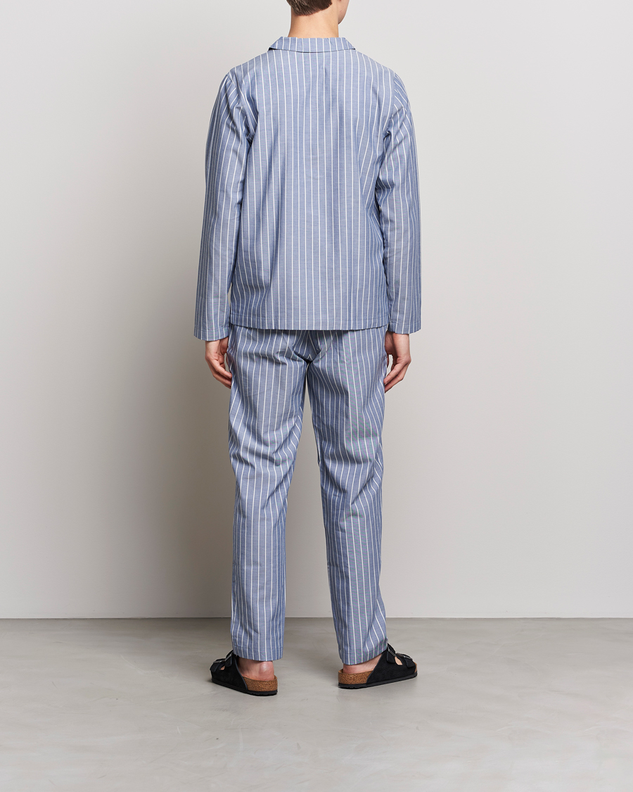 Homme | Peignoirs Et Pyjamas | Nufferton | Uno Mini Stripe Pyjama Set Navy/White