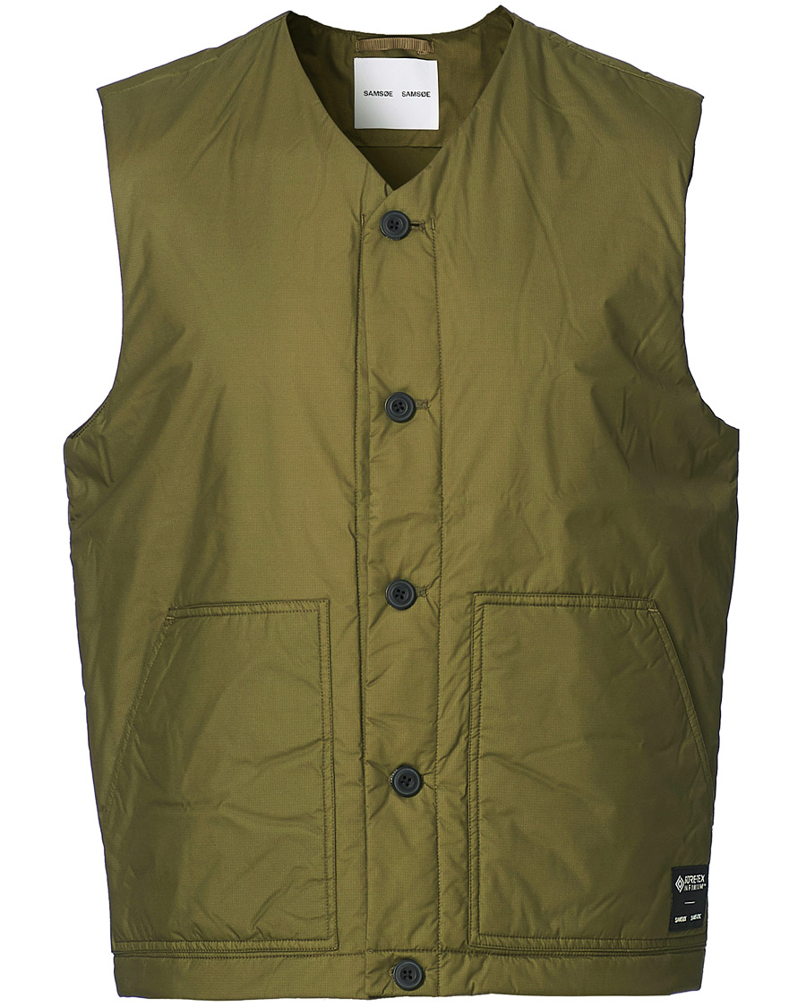 Homme | Manteaux Et Vestes | Samsøe Samsøe | Samsøe & Samsøe Tom Gore-Tex Vest Ivy Green