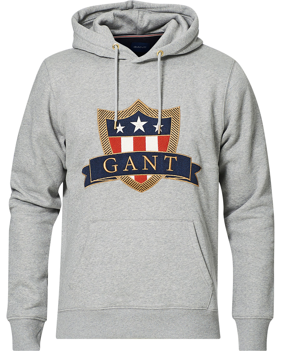Homme | Pulls Et Tricots | GANT | Banner Shield Hoodie Grey Melange