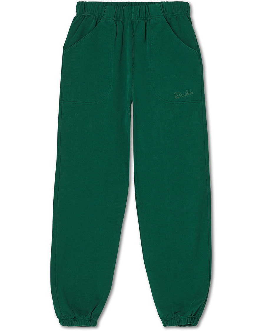 Homme | Pantalons | Drake's | Cotton Jogging Bottoms Green