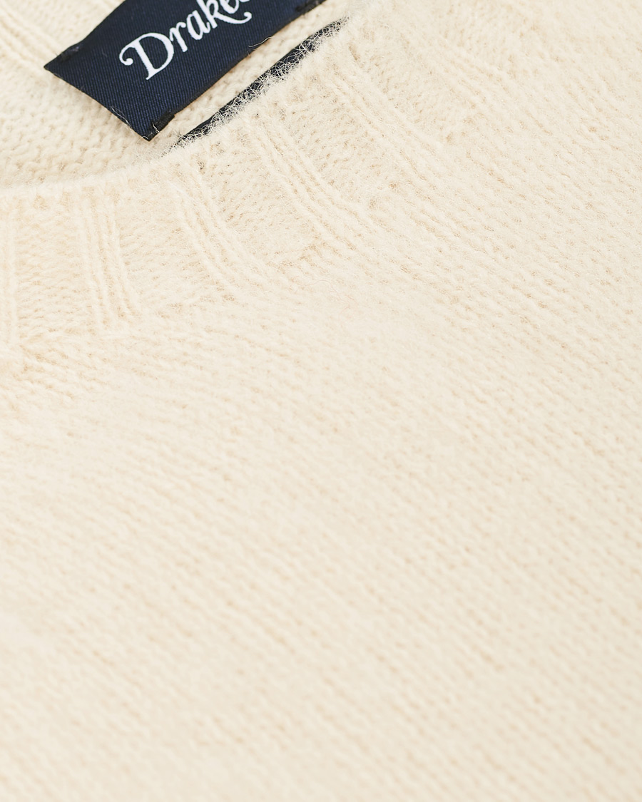 Homme | Pulls Et Tricots | Drake's | Shetland Crew Neck Jumper Ecru