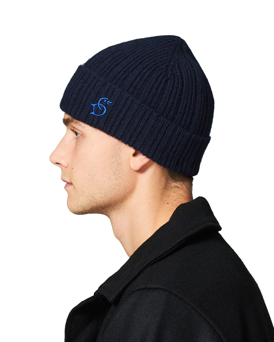 Homme | Drake's Geelongora Beanie Hat Navy | Drake's | Geelongora Beanie Hat Navy