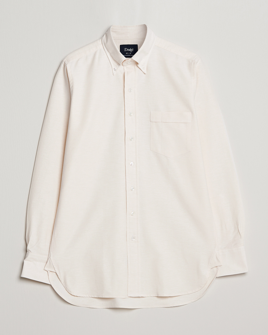 Homme | Chemises | Drake's | Button Down Oxford Shirt Cream