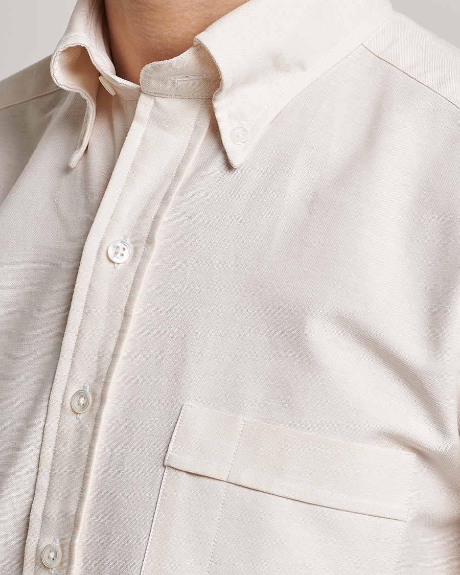 Homme | Chemises | Drake's | Button Down Oxford Shirt Cream