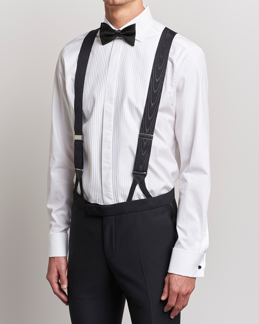 Homme | Stylesegment formal | Albert Thurston | Moiré Braces 40mm Black