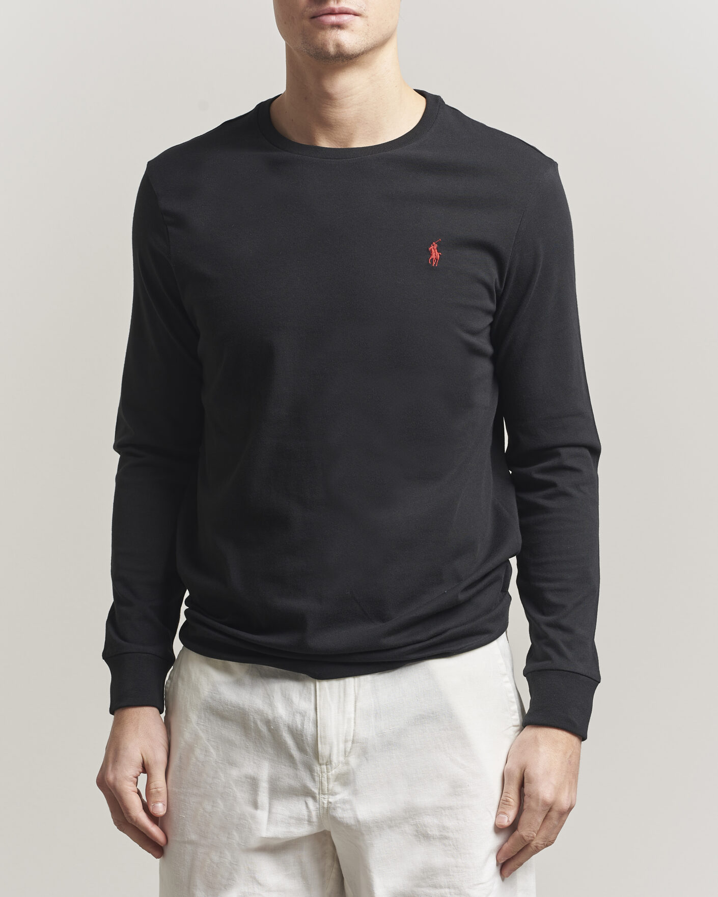 Homme | T-shirts | Polo Ralph Lauren | Long Sleeve Crew Neck Tee Polo Black