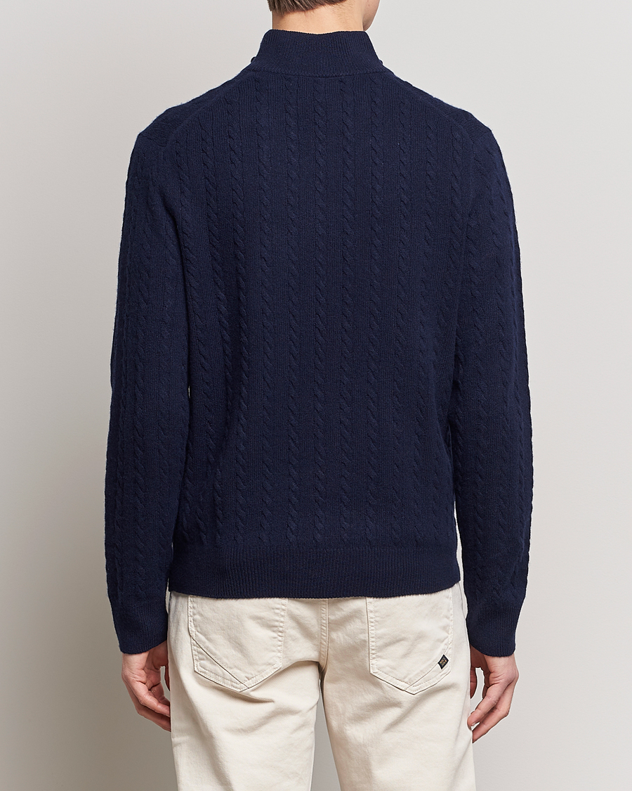 Homme | Pulls Et Tricots | Polo Ralph Lauren | Cotton/Wool Cable Half-Zip Hunter Navy