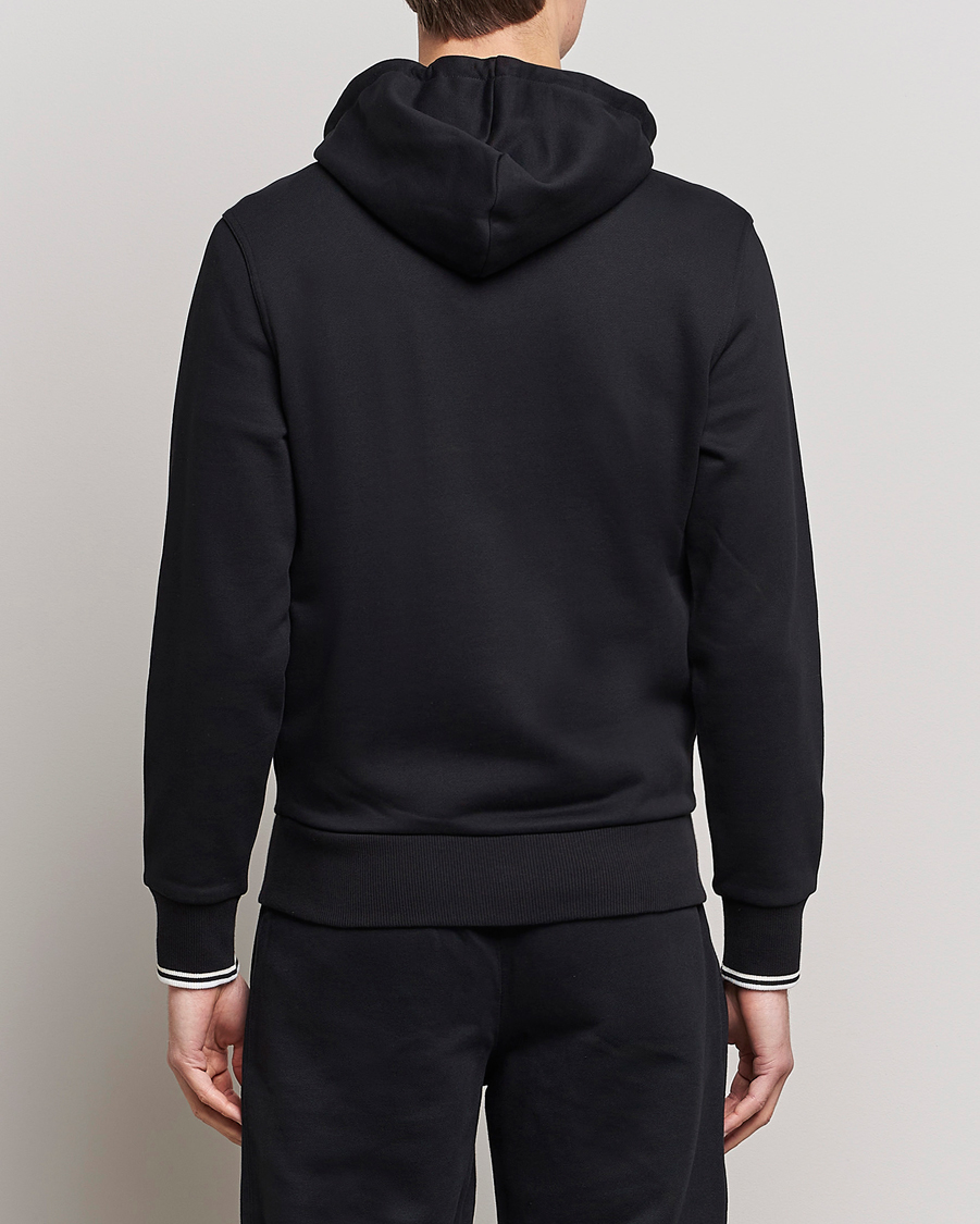 Homme | Pulls Et Tricots | Fred Perry | Full Zip Hooded Sweatshirt Black