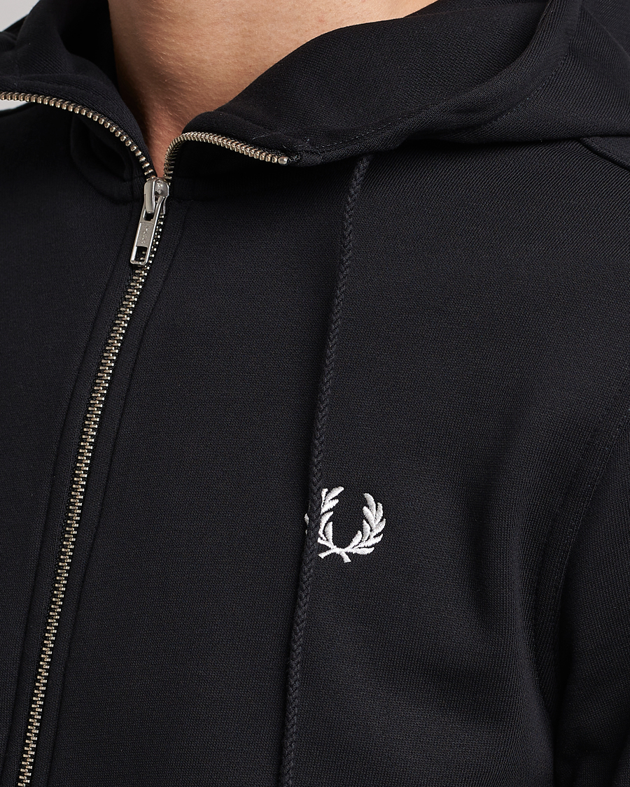 Homme | Pulls Et Tricots | Fred Perry | Full Zip Hooded Sweatshirt Black