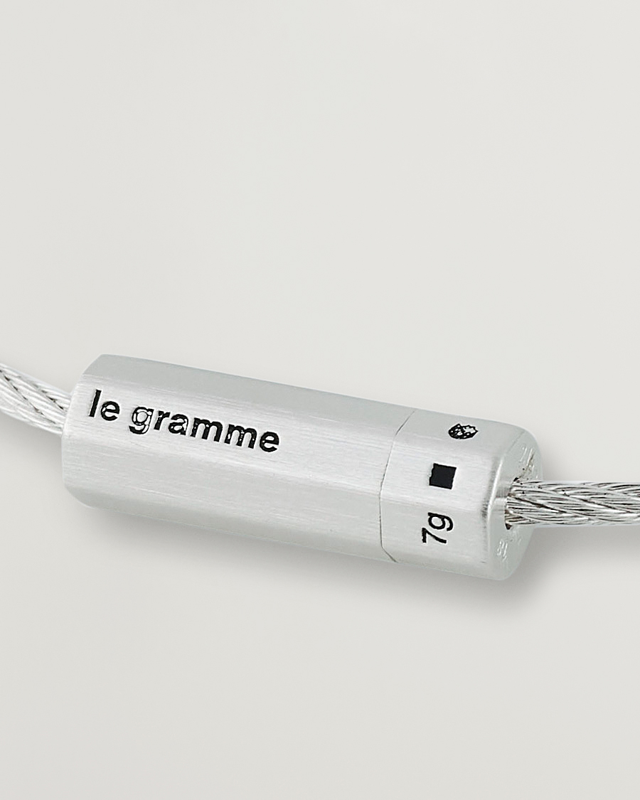 Homme | LE GRAMME Octagonal Cable Bracelet Brushed Sterling Silver 7g | LE GRAMME | Octagonal Cable Bracelet Brushed Sterling Silver 7g