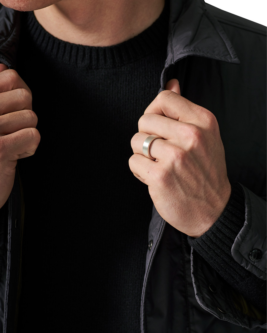 Homme | Sections | LE GRAMME | Ribbon Brushed Ring Sterling Silver 9g