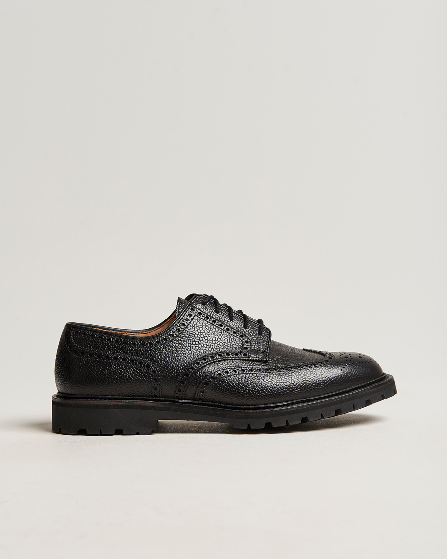 Homme | Derbies | Crockett & Jones | Pembroke Derbys Scotch Grain Vibram Black Calf