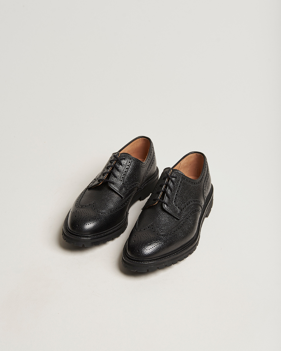 Homme | Derbies | Crockett & Jones | Pembroke Derbys Scotch Grain Vibram Black Calf