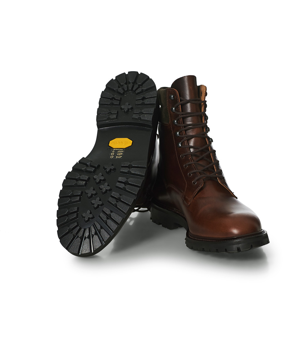 Homme | Crockett & Jones Ross Boot Vibram Sole Dark Brown Waxed Calf | Crockett & Jones | Ross Boot Vibram Sole Dark Brown Waxed Calf