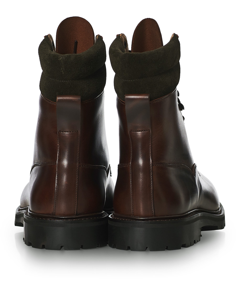 Homme | Crockett & Jones Ross Boot Vibram Sole Dark Brown Waxed Calf | Crockett & Jones | Ross Boot Vibram Sole Dark Brown Waxed Calf