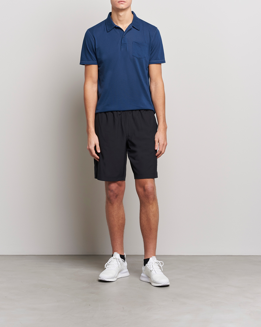 Homme | Polos | Sunspel | Active Pique Polo Navy