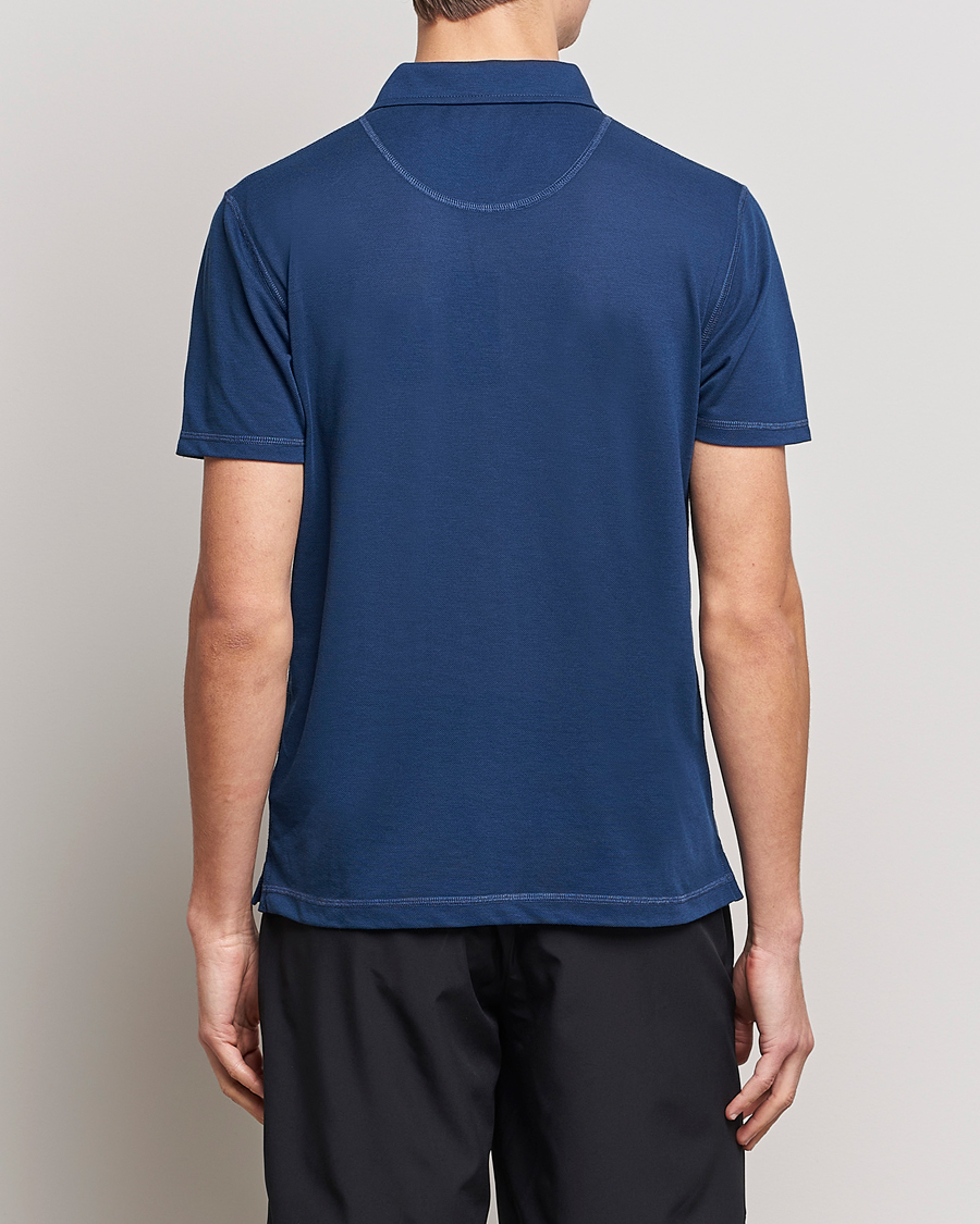 Homme | Polos | Sunspel | Active Pique Polo Navy