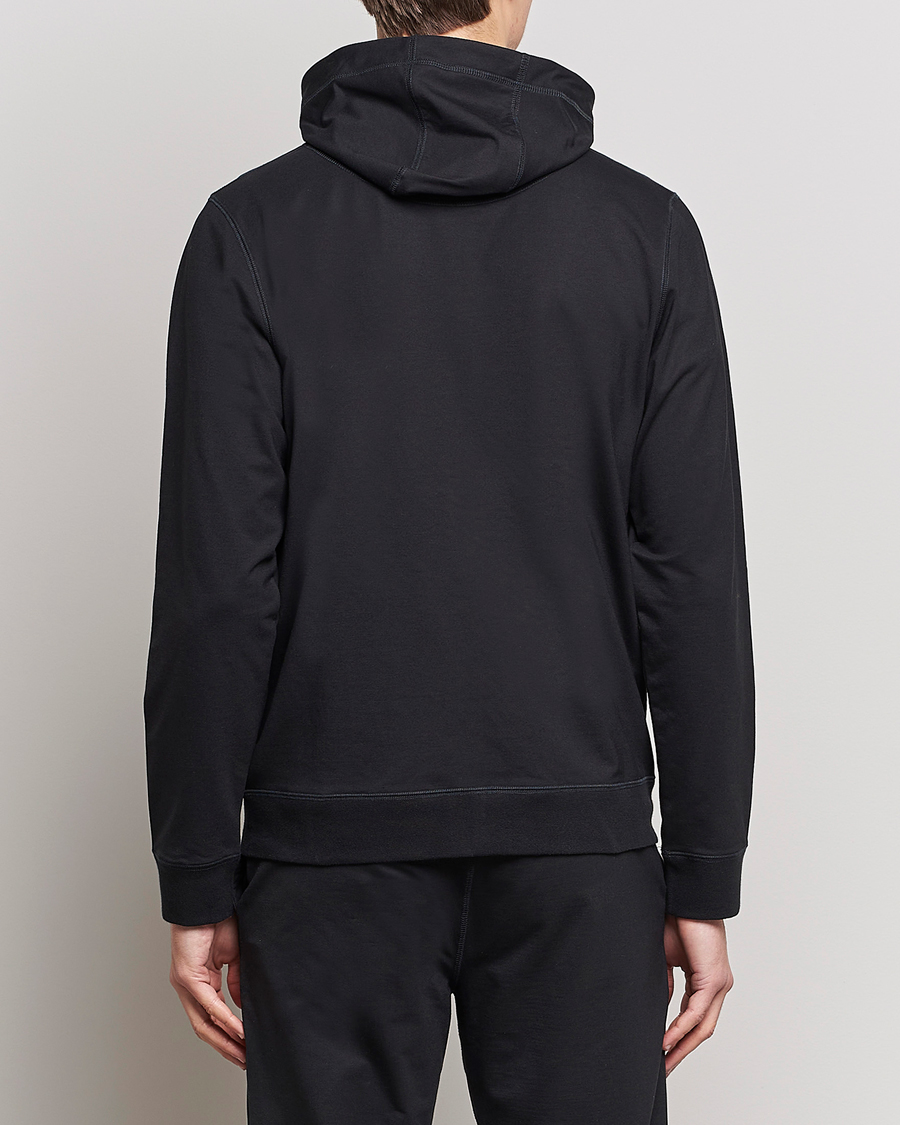Homme | Pulls Et Tricots | Sunspel | Active Full Zip Hood Black