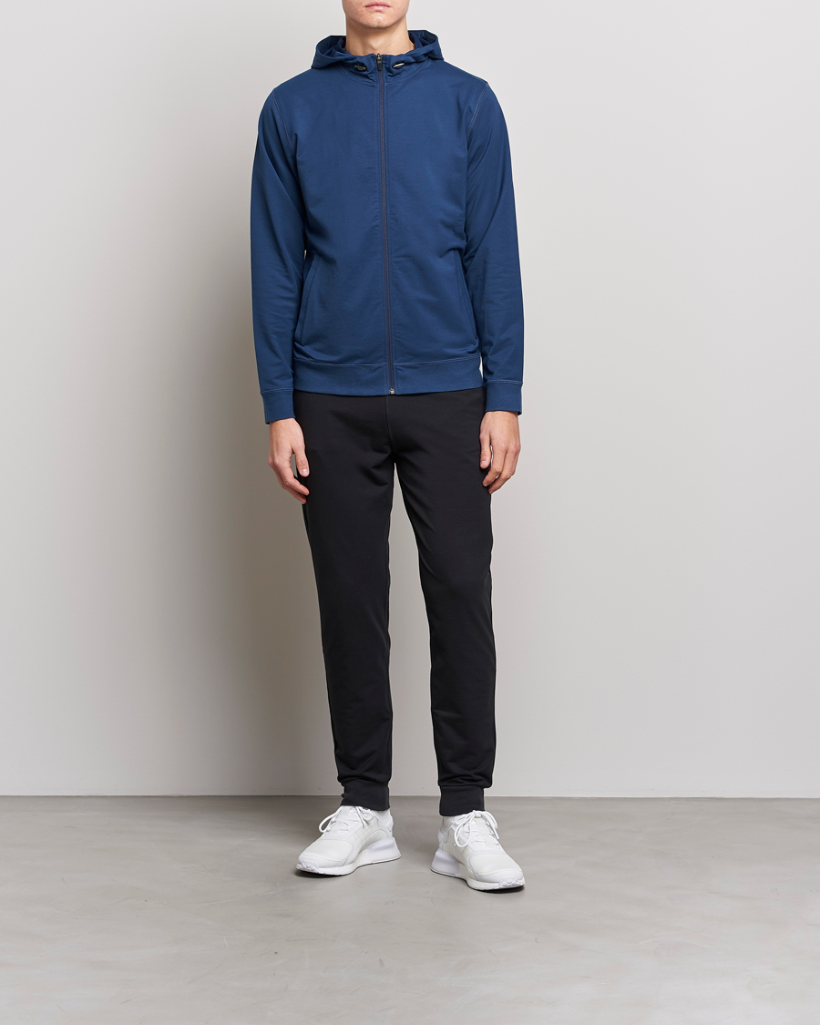 Homme | Pulls Et Tricots | Sunspel | Active Full Zip Hood Navy