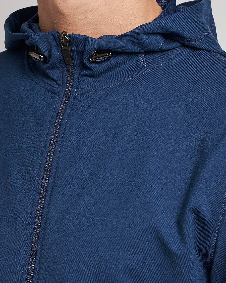 Homme | Pulls Et Tricots | Sunspel | Active Full Zip Hood Navy
