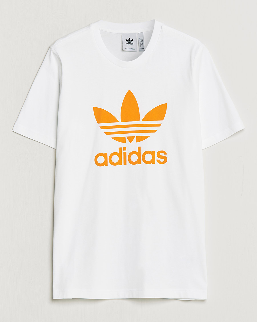 Homme | T-shirts | adidas Originals | Trefoil Crew Neck Tee White/Orange
