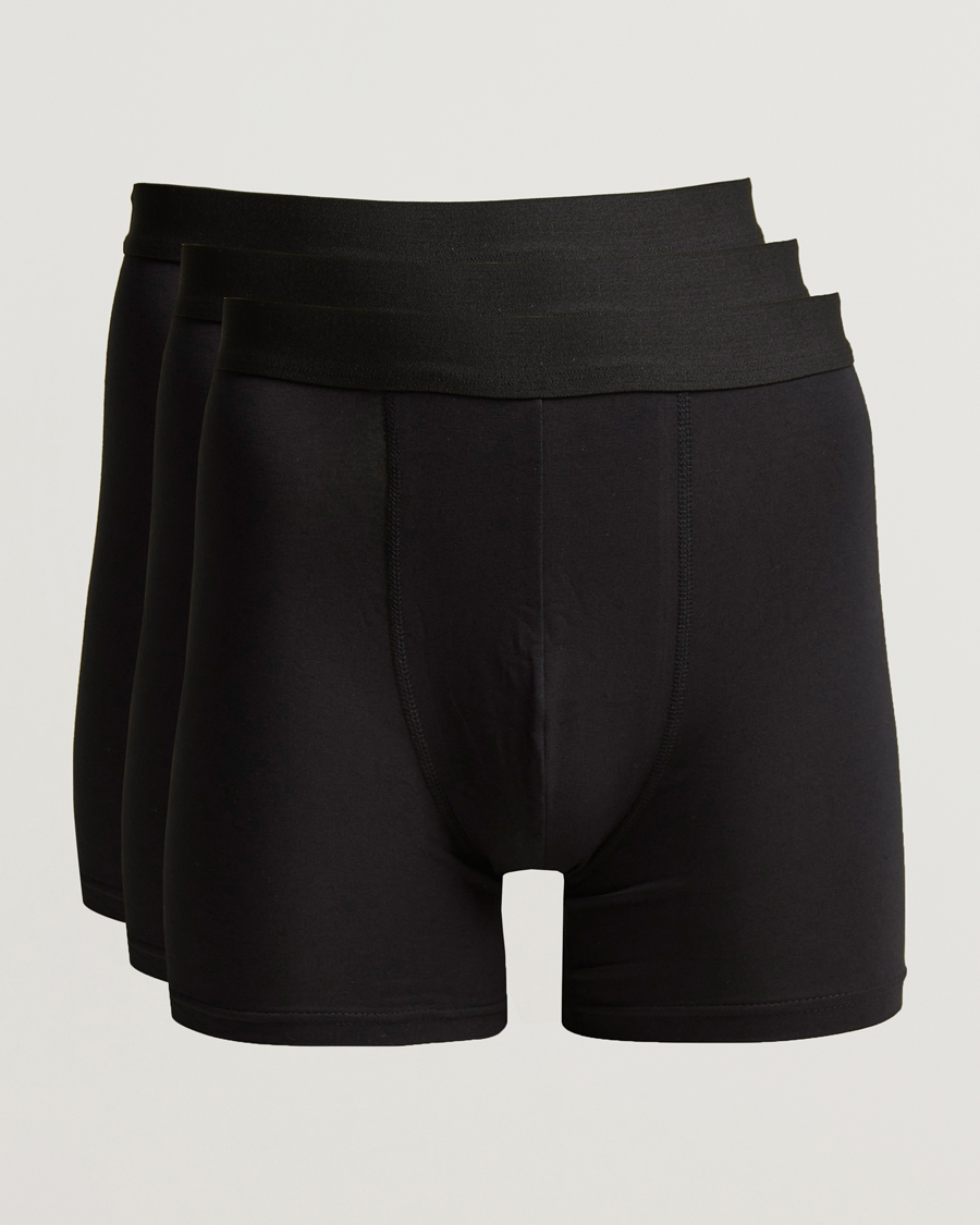 Homme | Sous-Vêtements Et Chaussettes | Bread & Boxers | 3-Pack Long Boxer Brief Black