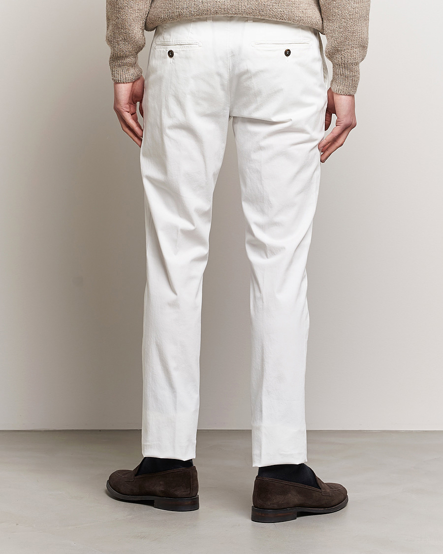 Homme | Pantalons | Canali | Cotton Stretch Chinos Optical White