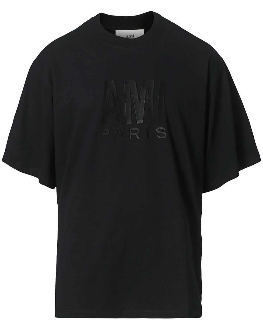 Homme | T-shirts | AMI | Oversize Logo Tee Black