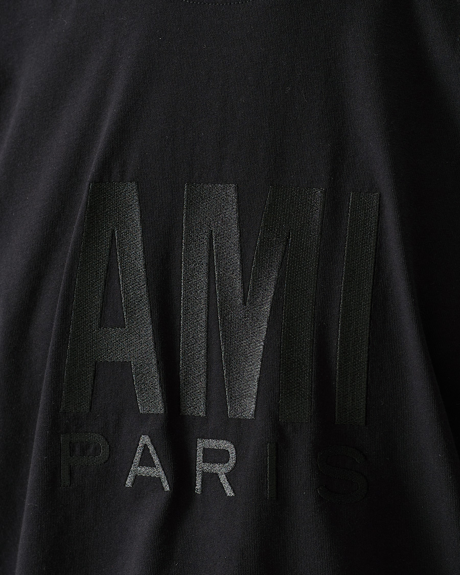 Homme | T-shirts | AMI | Oversize Logo Tee Black