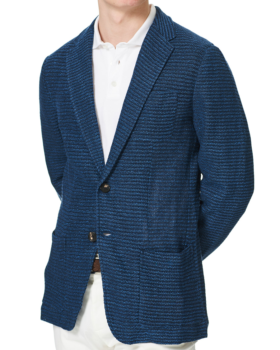 Homme | Blazers | Etro | Jacquard Jersey Blazer Navy