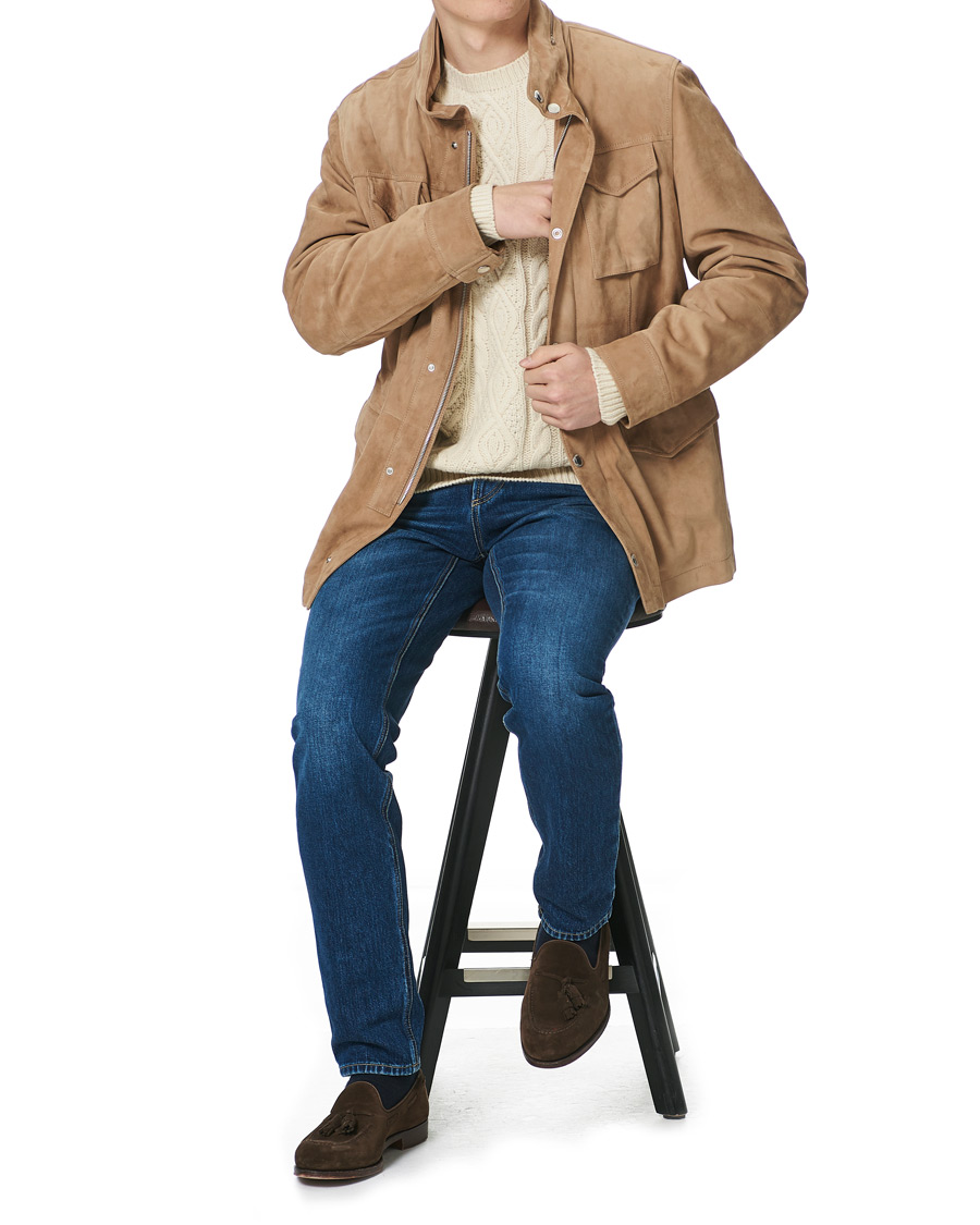 Homme | Manteaux Et Vestes | Brunello Cucinelli | Suede Field Jacket Beige