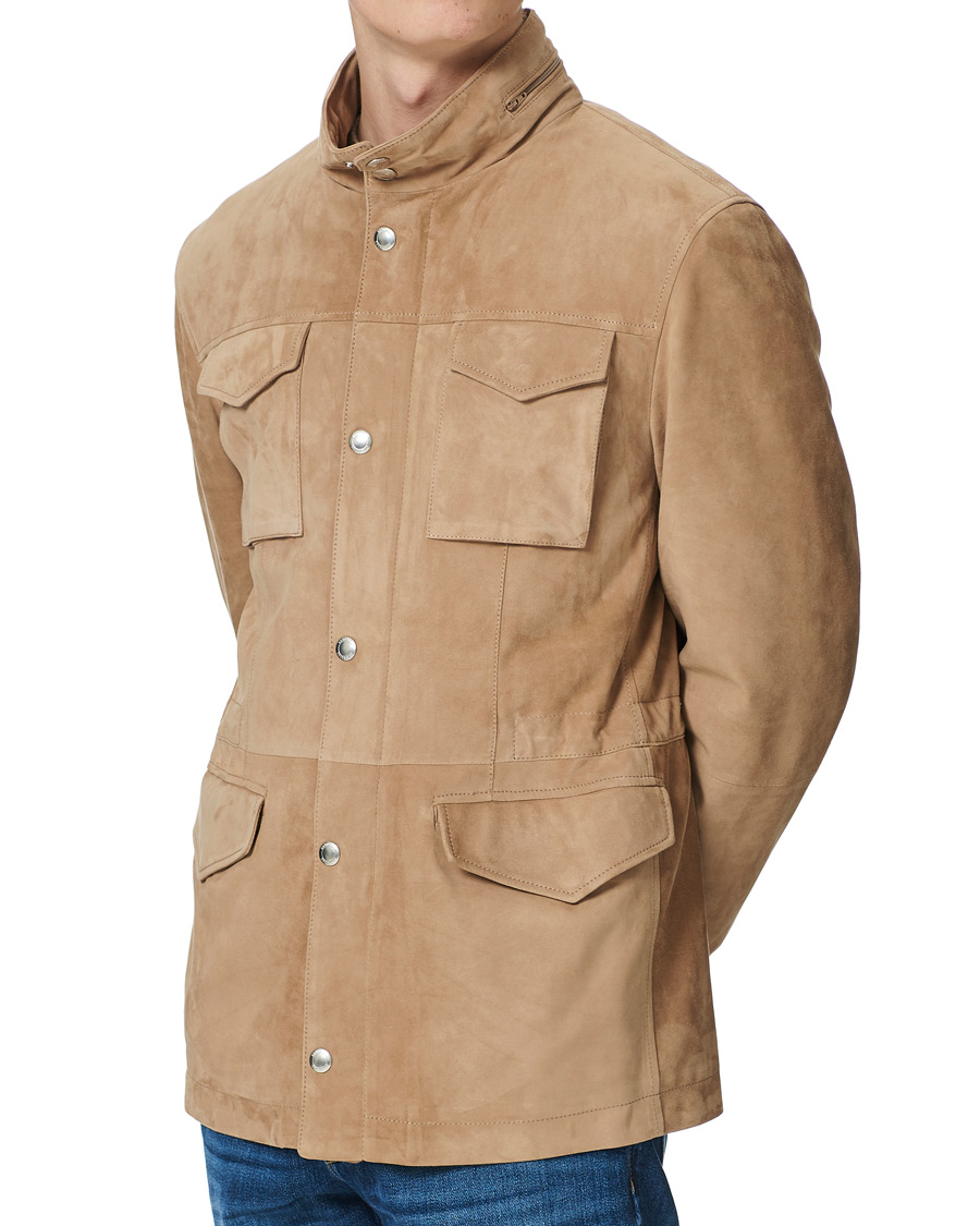 Homme | Manteaux Et Vestes | Brunello Cucinelli | Suede Field Jacket Beige
