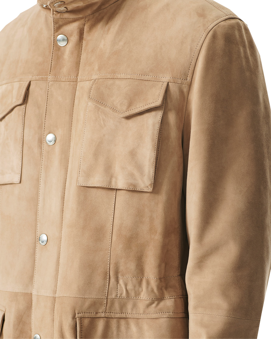Homme | Manteaux Et Vestes | Brunello Cucinelli | Suede Field Jacket Beige