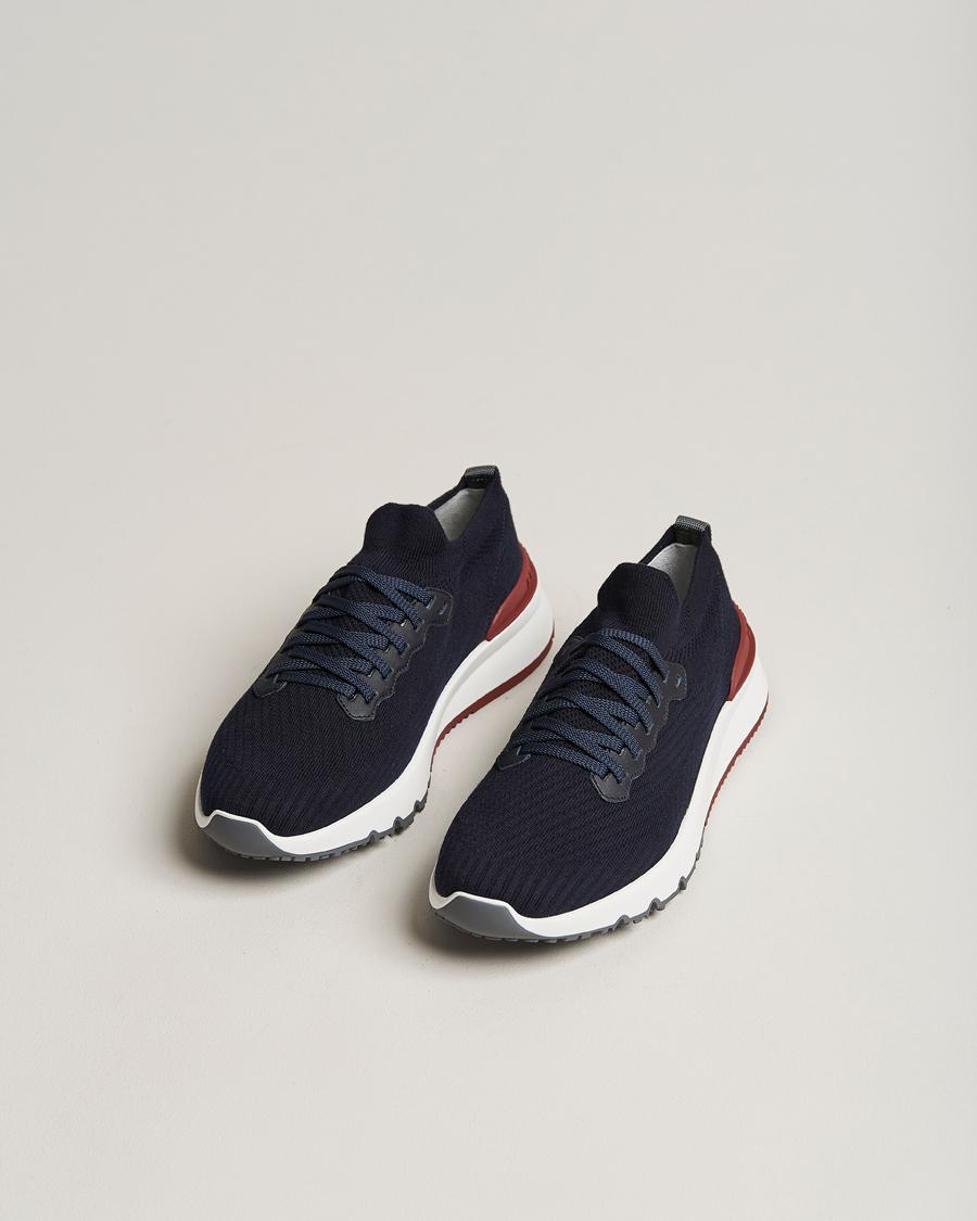 Homme | Chaussures De Running | Brunello Cucinelli | Mesh Running Sneakers Navy