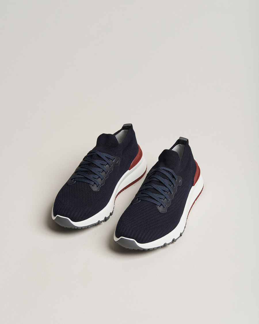 Homme | Baskets | Brunello Cucinelli | Mesh Running Sneakers Navy