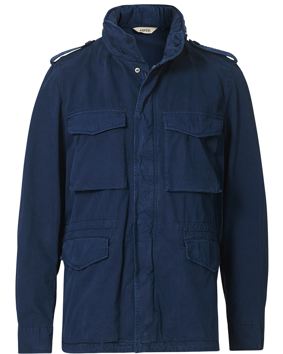 Homme | Manteaux Et Vestes | Aspesi | Cotton Field Jacket Navy