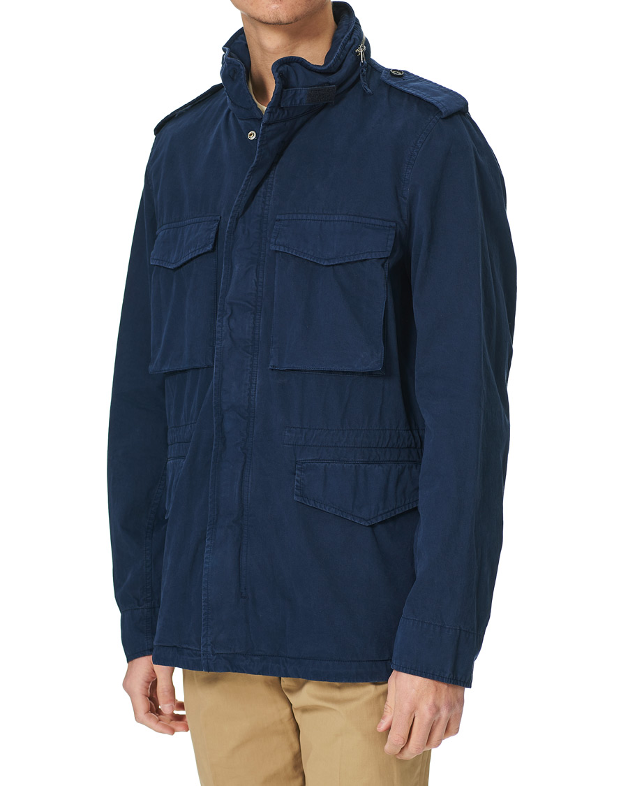 Homme | Manteaux Et Vestes | Aspesi | Cotton Field Jacket Navy
