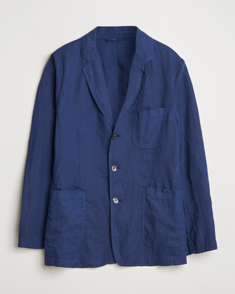 Homme | Blazers | Aspesi | Samuraki Linen Blazer Navy