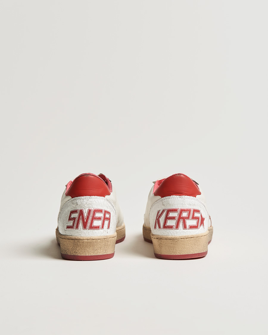 Homme | Golden Goose Deluxe Brand Ball Star Sneakers White/Red | Golden Goose | Deluxe Brand Ball Star Sneakers White/Red