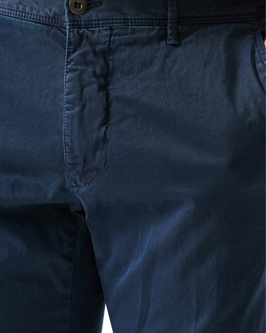 Homme | Pantalons | Incotex | Slim Fit Garment Dyed Slacks Navy