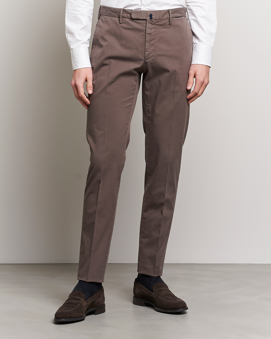 Homme | Pantalons | Incotex | Slim Fit Comfort Chinos Dark Brown