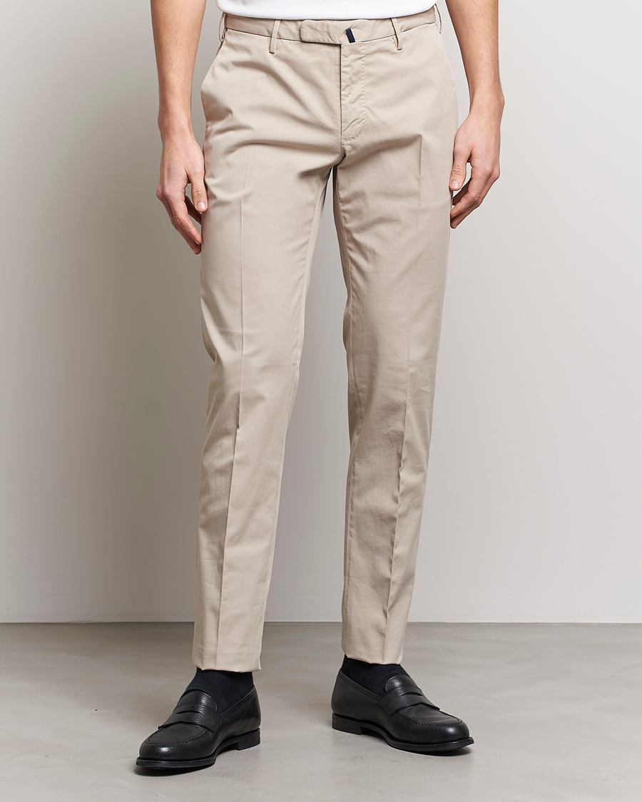 Homme | Pantalons | Incotex | Slim Fit Comfort Chinos Light Grey