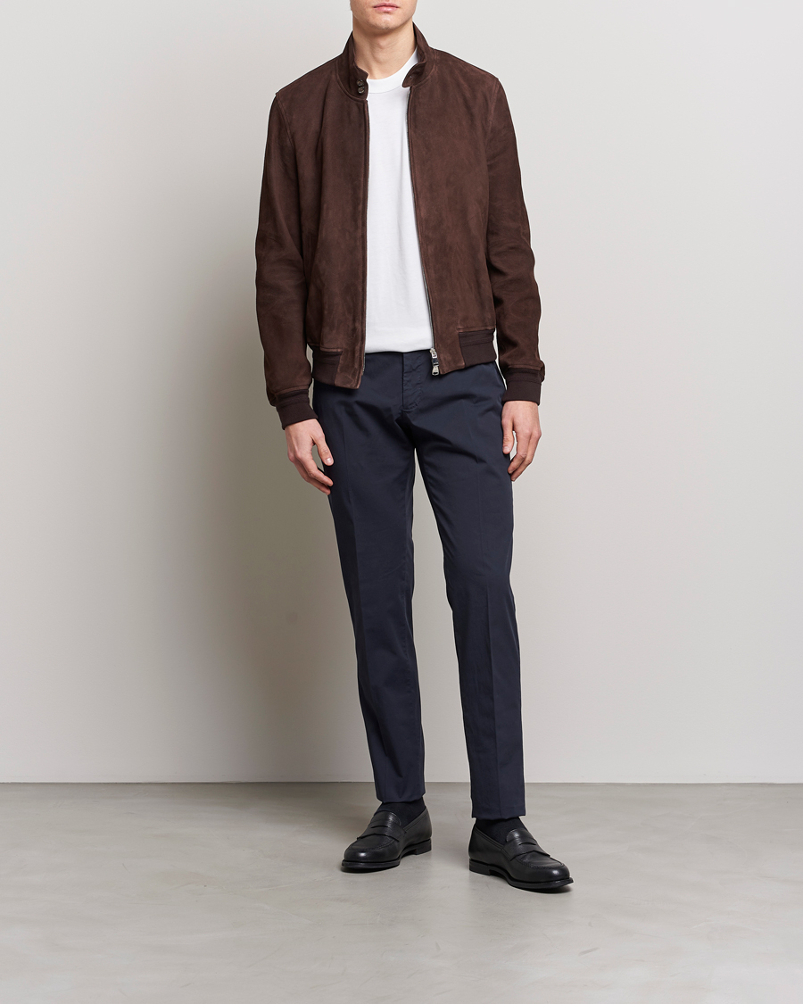 Homme | Pantalons | Incotex | Slim Fit Comfort Chinos Navy